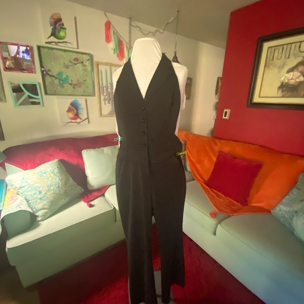 Vintage 1970s BEBE halter jump suit